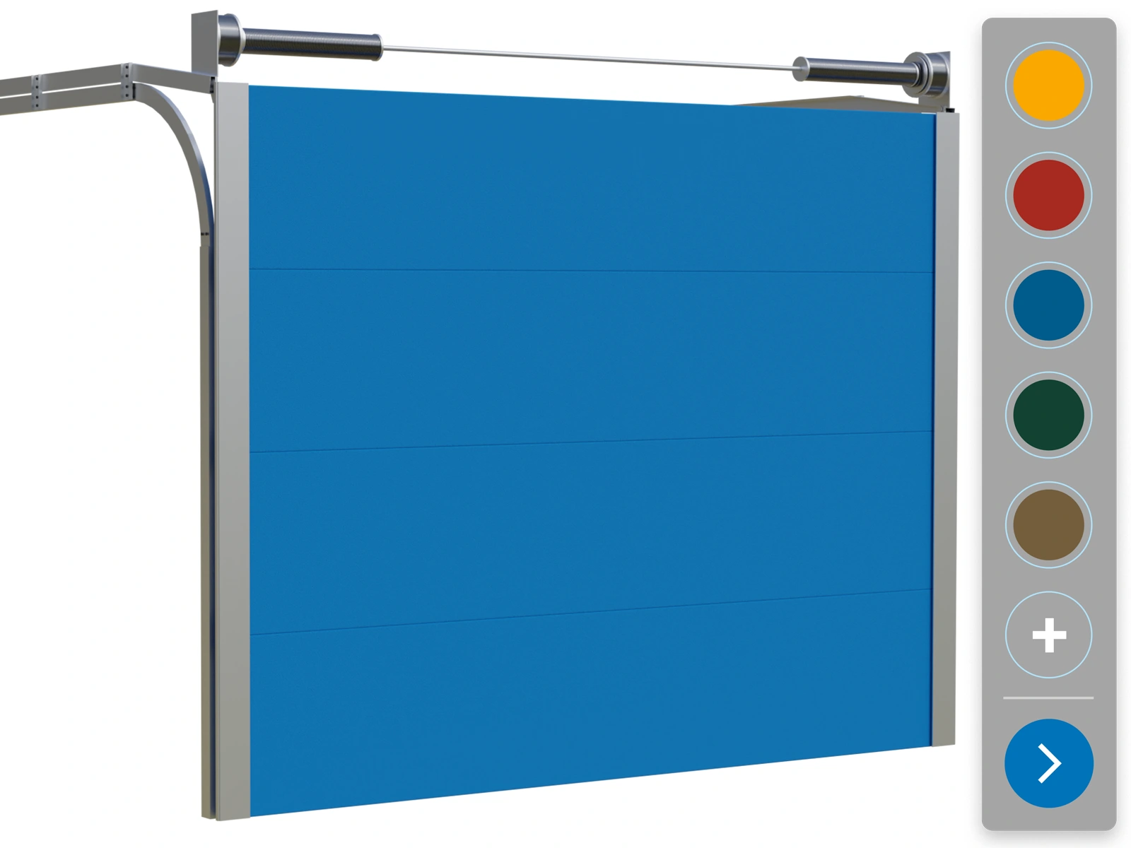 Sekčná garážová brána ETILA SILENT | hladký panel | farby RAL