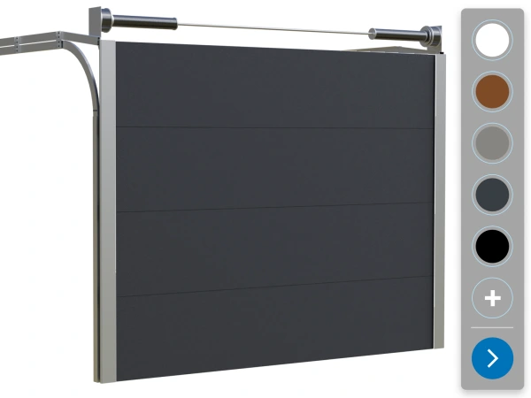 Sekčná garážová brána ETILA SILENT | hladký panel | bežné farby