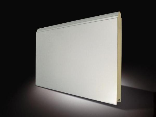 Sendvičový PU panel pre garážové brány  | hladký panel | strieborná (RAL 9006)