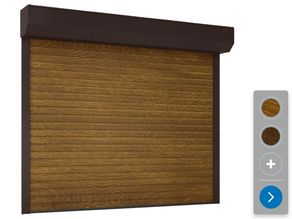 Rolovacia garážová brána ETILA ROLLO | drevoimitačné farby