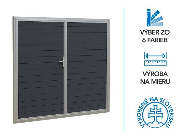 Dvojkrídlová garážová brána ETILA WIND | pruhovaný panel | bežné farby