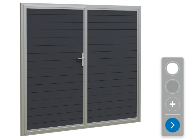 Dvojkrídlová garážová brána ETILA WIND | pruhovaný panel | bežné farby