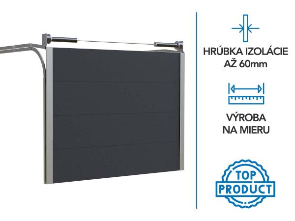 Sekčná garážová brána ETILA SILENT THERMO | 60mm hladký panel | bežné farby