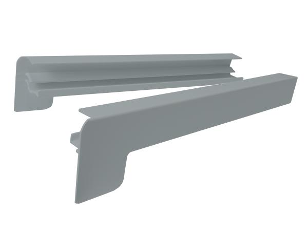 Hliníkové krytky pre vonkajšie parapety | pred omietkou | Šedá (RAL 9006)