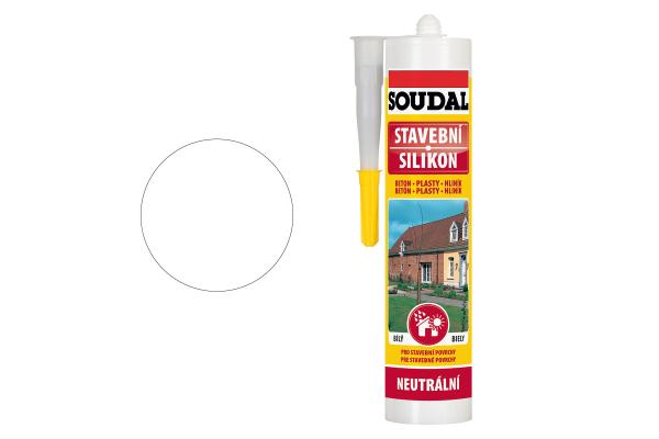 SOUDAL Stavebný silikón, biely, 300ml