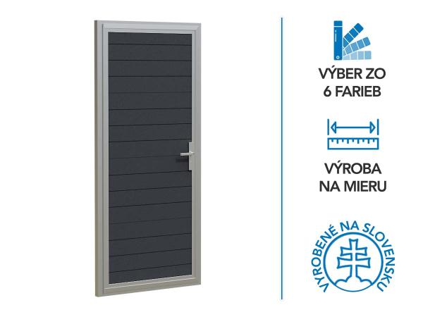 Vedľajšie vchodové dvere ETILA G-DOOR | pruhovaný panel | bežné farby