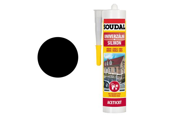 SOUDAL Univerzálny silikón, čierny, 280ml